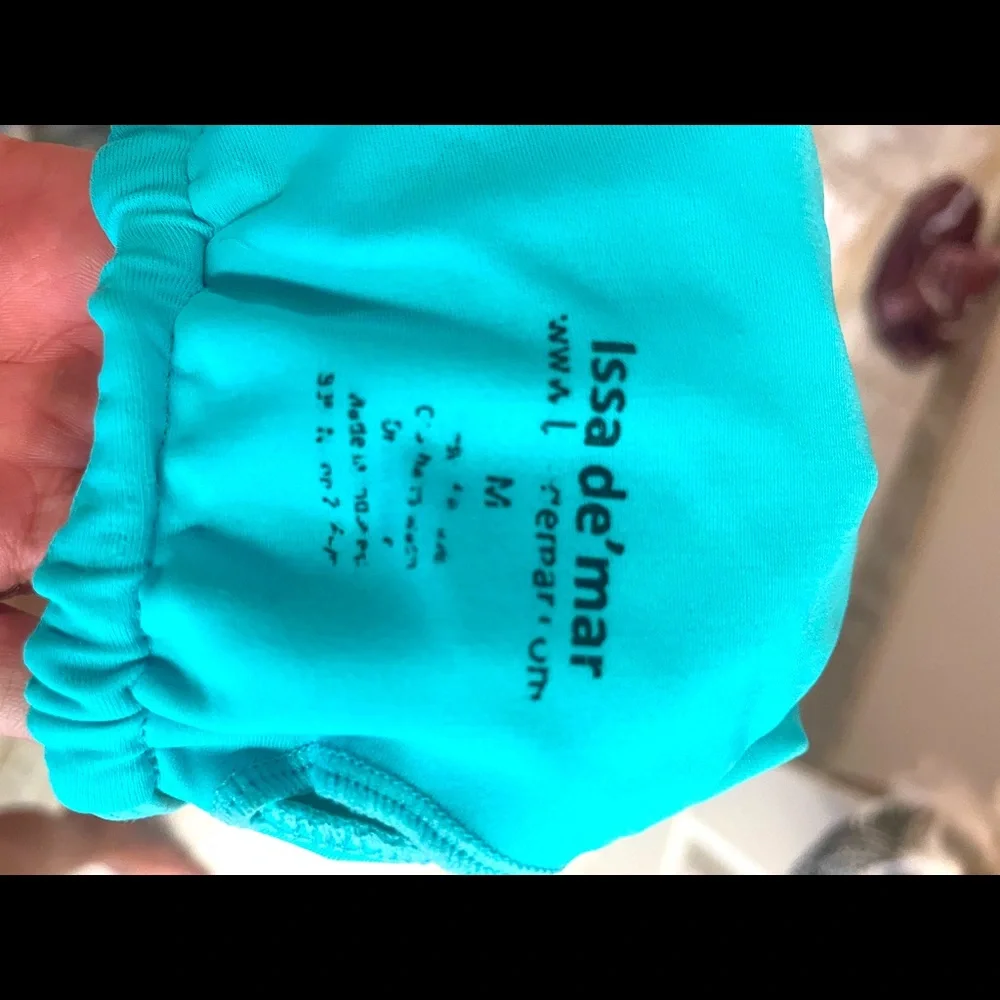 Aqua Ruffle Triangle Bikini Top - Picture 3 of 4